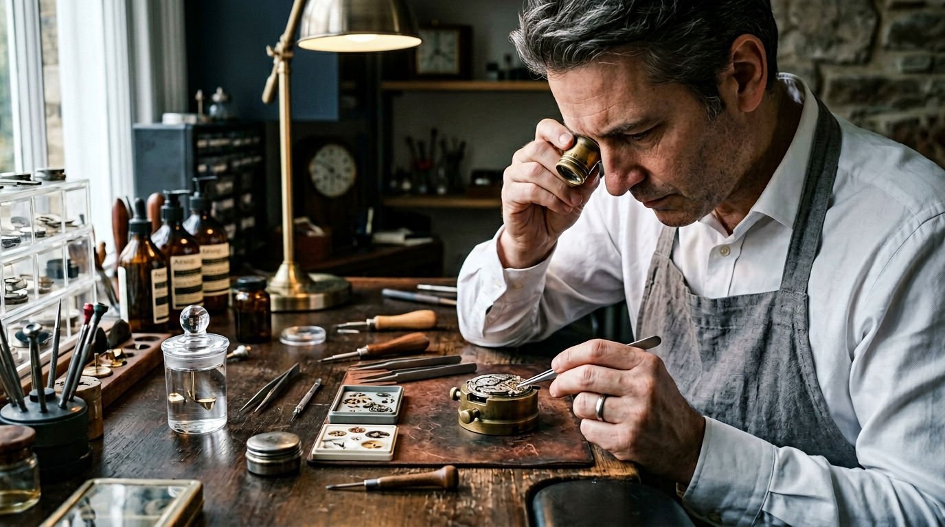 Harold Finch in the Southampton workshop